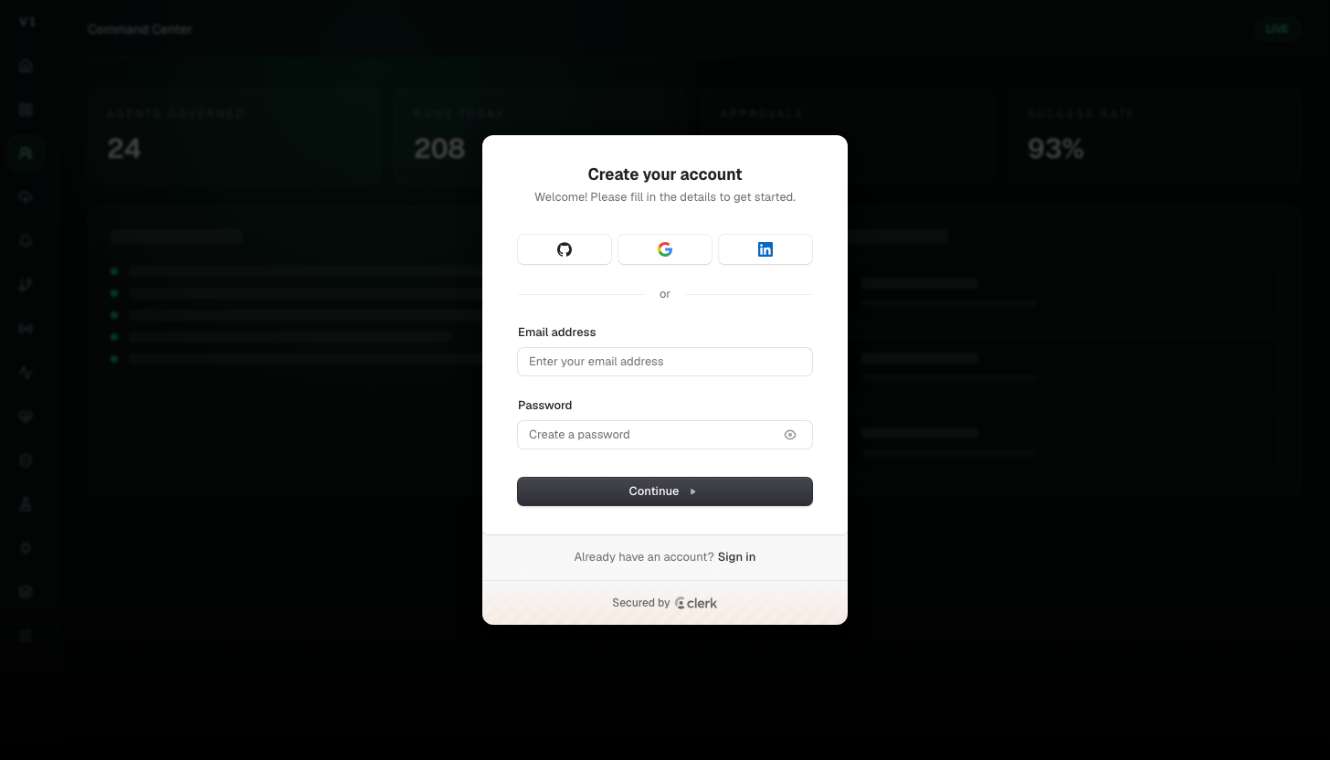 Register / Signup screen showing the main controls, status evidence, and next-action context described in this guide.